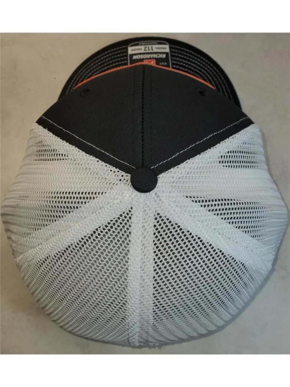 Retro Chainsaw Forestry Patch Trucker Hat Black White Richardson 112 Snapback
